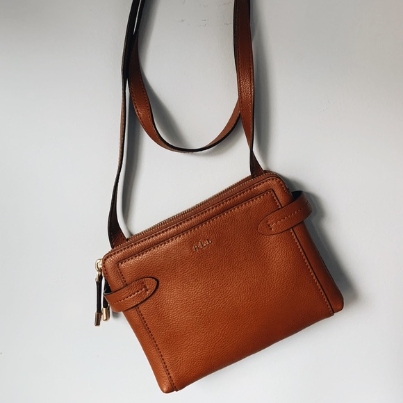 Ralph Lauren Handbags - RALPH LAUREN brown leather saddle cross body bag